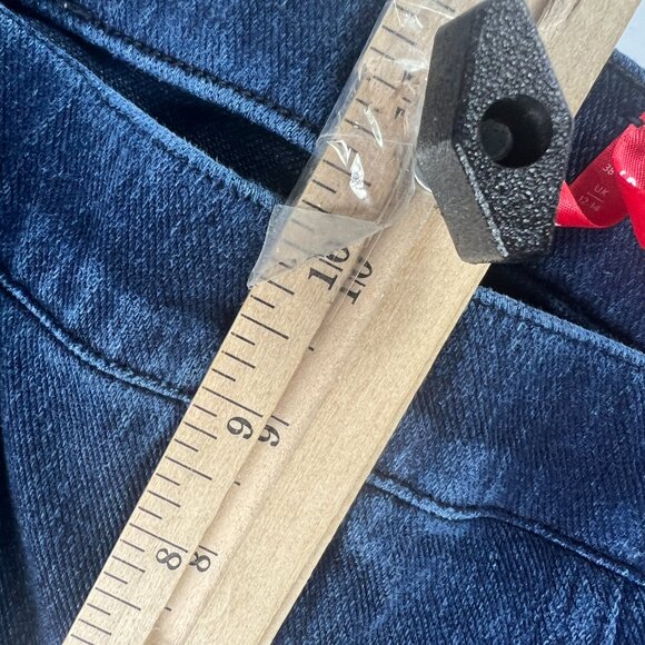 Spanx Jeans Women's 28x26* Jean-ish Ankle Pull On Leggings Dark Blue Pants Tag M - Picture 15 of 16